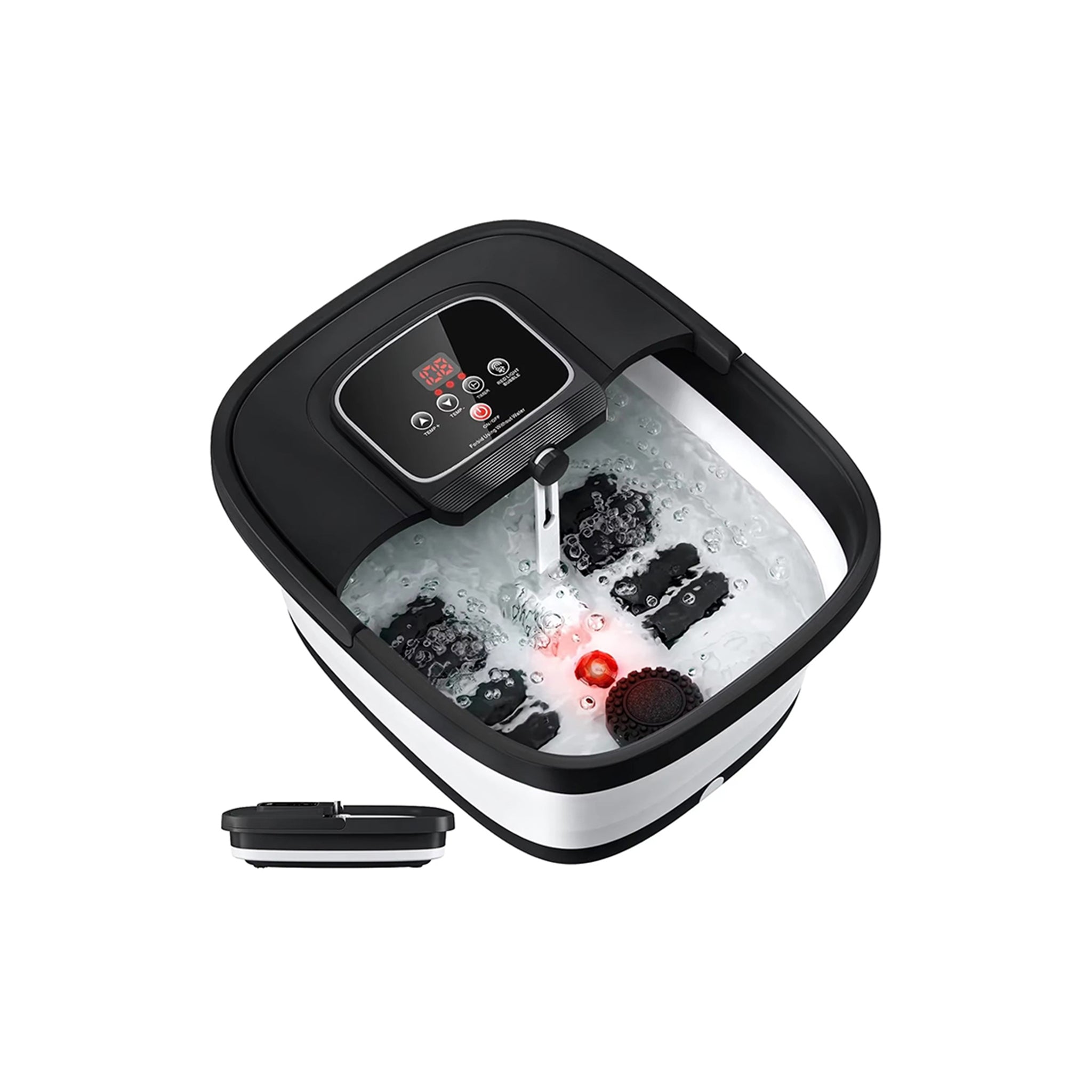 Spaillax Spa Ă pied pliable Spa Spa de pied avec un masseur de bain Ă pied chauffant avec 8 rouleaux de massage