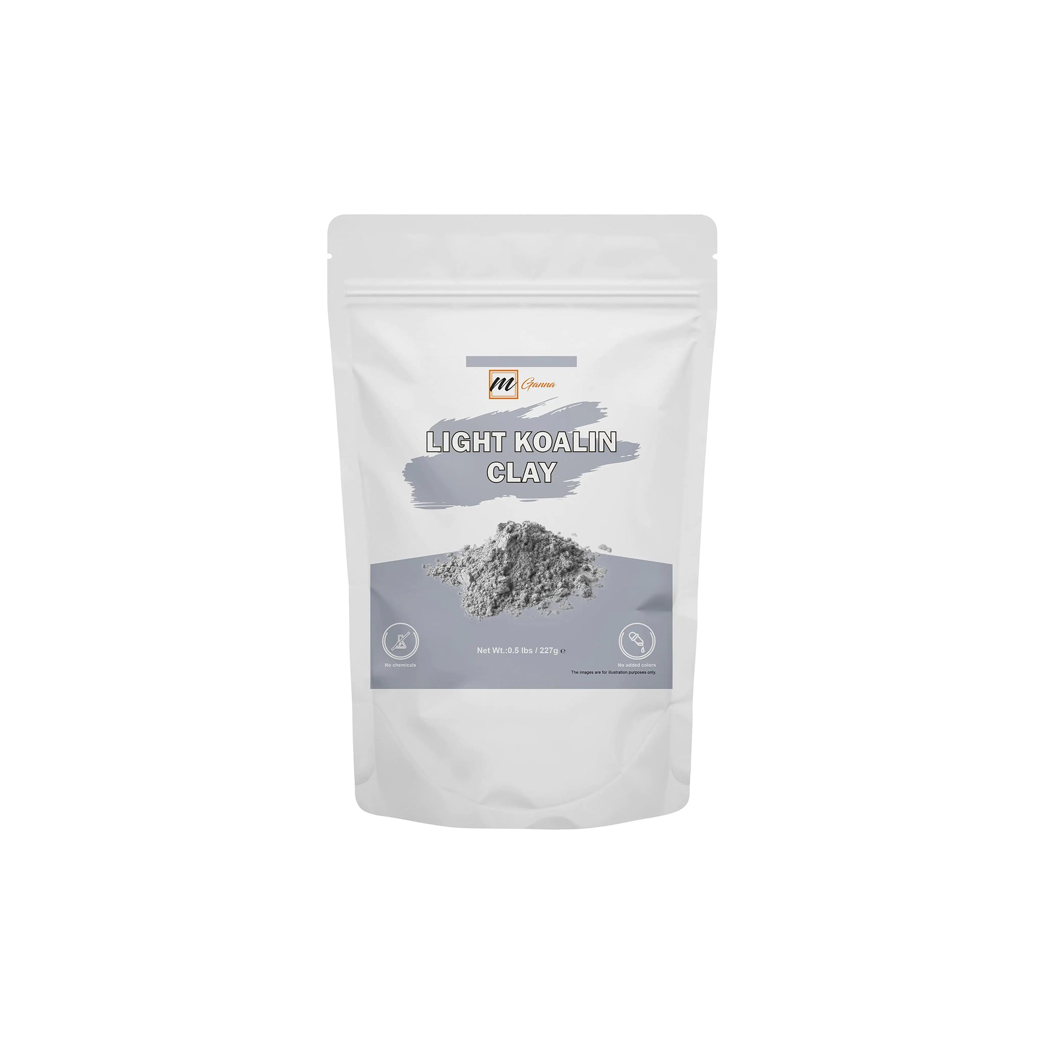 mganna 100% natuurlijk licht kaolin kleipoeder voor gezichtsmaskers crèmes gezichtsmaskers en zeep maken 0,5 pond
