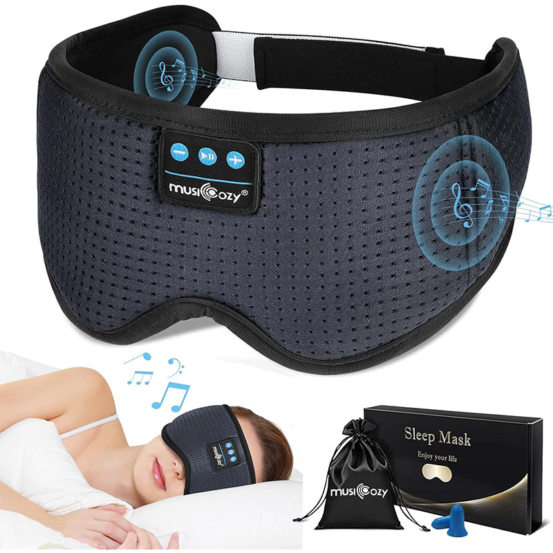Musozy slaaptelefoon Bluetooth Sleep Oogmasker voor slapende hoofdband draadloze hoofdtelefoonslaapmaskers Hoofdtelefoon Sleepoorfoto's voor zijslaapjes