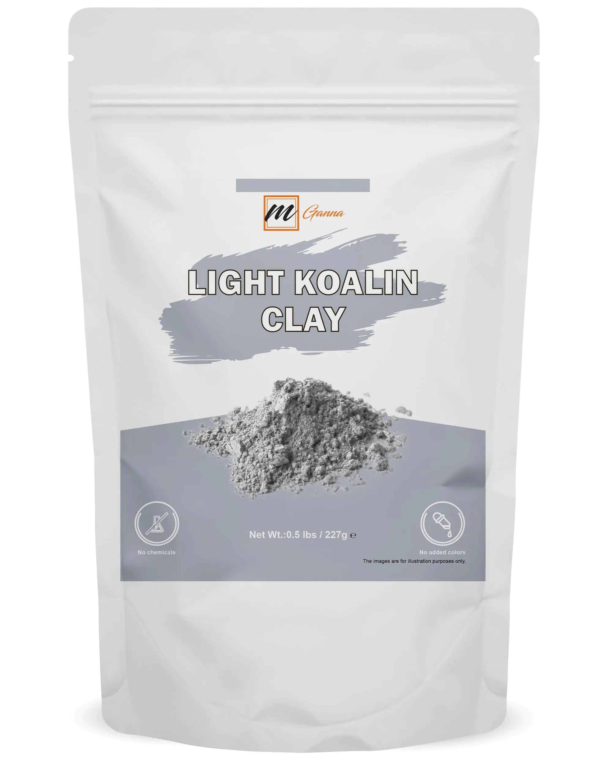 mganna 100% natuurlijk licht kaolin kleipoeder voor gezichtsmaskers crèmes gezichtsmaskers en zeep maken 0,5 pond