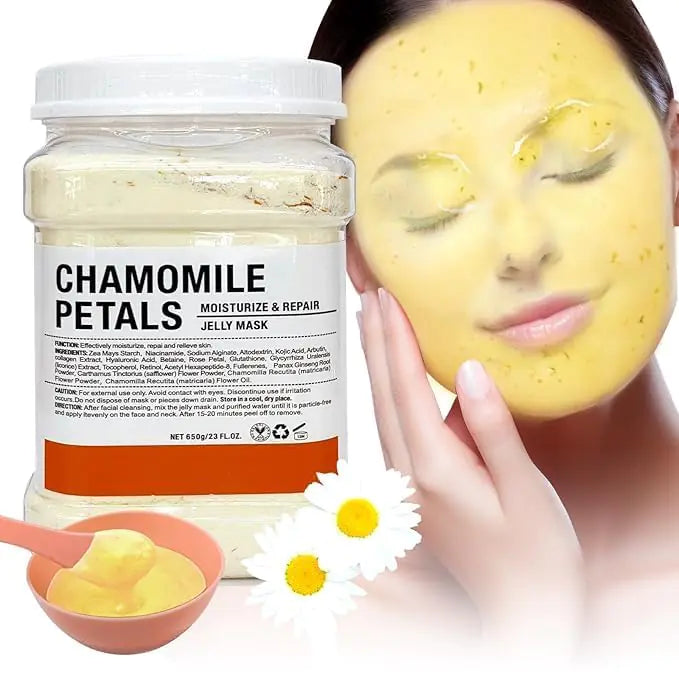 Angeland Jelly Mask voor gezichtsbehandelingen Professionele natuurlijke gel gezicht maskers Moisturerende en hydraterende jelly face maskers Peel off face maskers huidverzorging 23 fl oz (kamille)