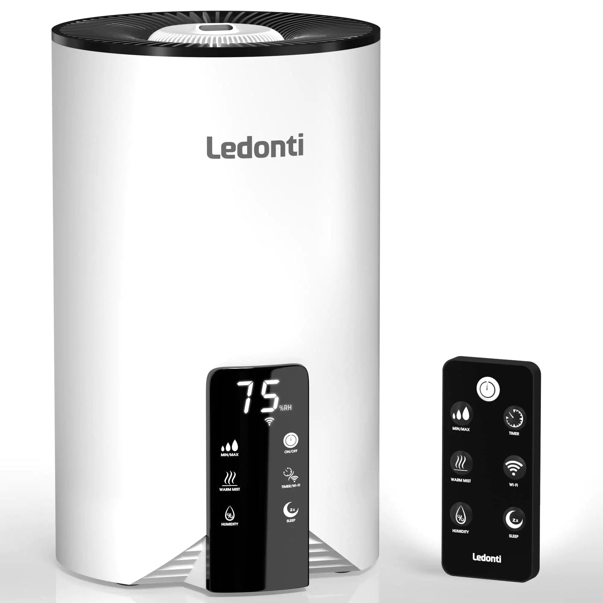WiFi -Kontrollbefeuchter für Schlafzimmer Dual Mist (cool und warm)! Luftbefeuchter 4l
